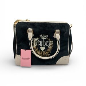 Juicy Couture Black and Cream Satchel